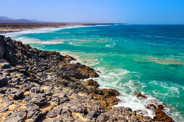 Pláže Cotillo Vesnici Ostrově Fuerteventura Španělsko — Stock fotografie