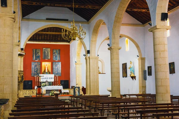 La Oliva, Fuerteventura, Spanien, 03 April 2017: Interiör av Church of Our Lady of Candelaria i La Oliva, Fuerteventura, Spanien — Stockfoto