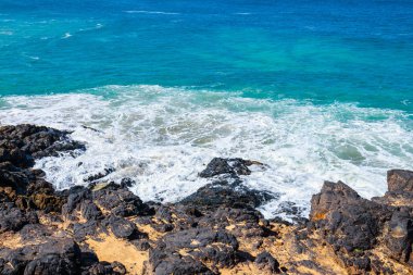 Beach El Cotillo Köyü Fuerteventura Island, İspanya