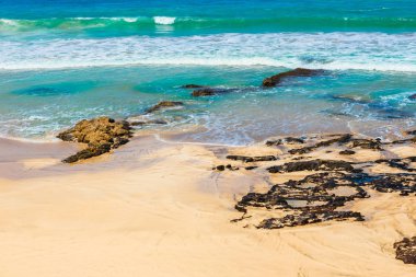 Beach El Cotillo Köyü Fuerteventura Island, İspanya