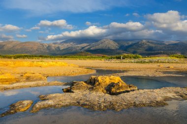 Görkemli günbatımı, Malia, Crete Girit manzaraya görünümünü