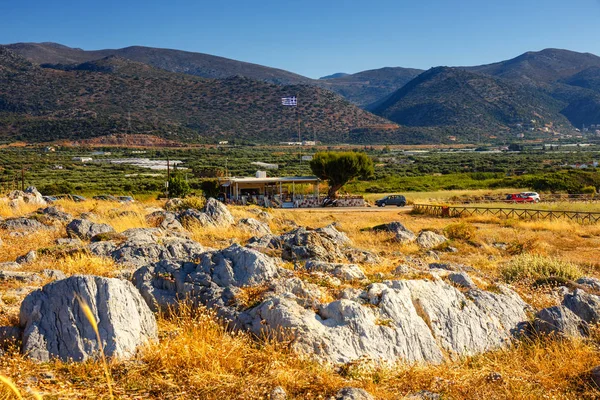 Majestuosa vista del paisaje cretense al atardecer, Malia, Creta — Foto de Stock