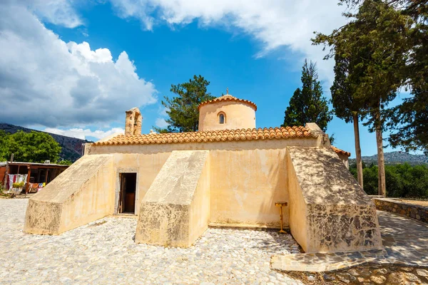 A igreja Panagia Kera na aldeia Kritsa, Creta, Grécia — Fotografia de Stock