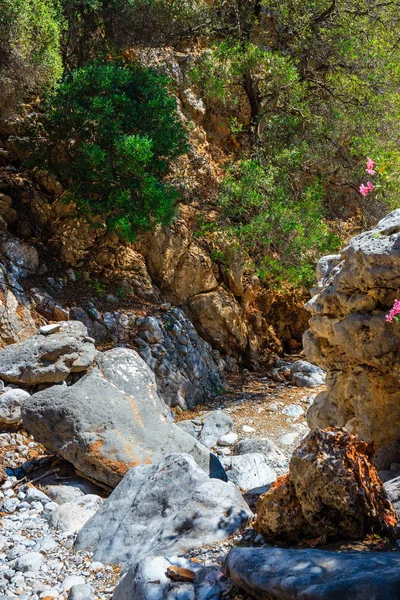 Kritsa-schlucht bei agios nikolaos auf beton, griechenland — Stockfoto