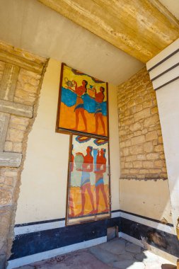 Doğal kalıntıları Minos Palace Knossos Girit, Yunanistan
