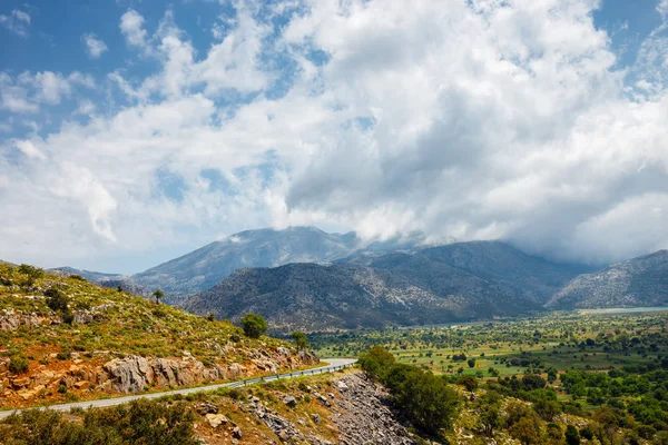 View of Lasithi Plateau on Crete island, Greece — Stock Photo, Image