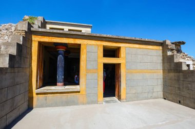 Doğal kalıntıları Minos Palace Knossos Girit, Yunanistan
