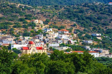 Görünüm Lassithi Plato adada Crete, Yunanistan
