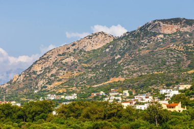 Görünüm Lassithi Plato adada Crete, Yunanistan