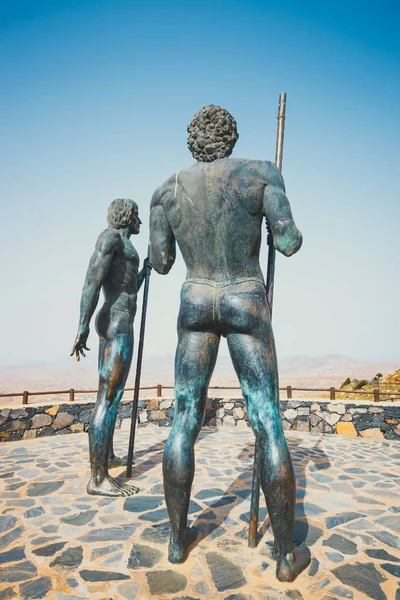 Fuerteventura, Espanha, 01 de abril de 2017: as estátuas de Mirador Corrales de Guize foram criadas por Emiliano Hernandez — Fotografia de Stock
