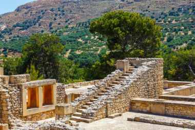 Doğal kalıntıları Minos Palace Knossos Girit, Yunanistan