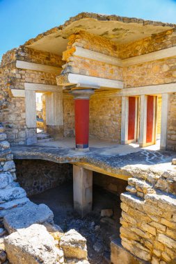 Doğal kalıntıları Minos Palace Knossos Girit, Yunanistan