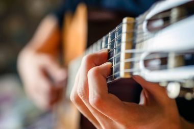 akustik gitar, canlı müzik arka plan çalma müzisyen