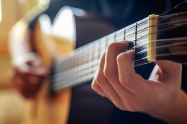 akustik gitar, canlı müzik arka plan çalma müzisyen