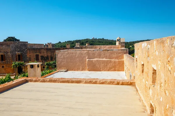 Monasterio Arkadi situado al sureste de Rethymnon, Creta, Grecia — Foto de Stock