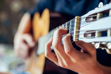 akustik gitar, canlı müzik arka plan çalma müzisyen