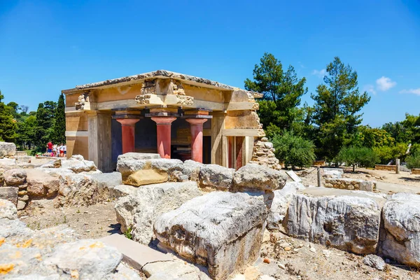 Doğal kalıntıları Minos Palace Knossos Girit, Yunanistan — Stok fotoğraf