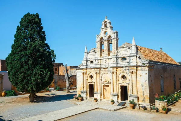 Klasztor Arkadi położony na południowy wschód od Rethymnon, Kreta, Grecja — Zdjęcie stockowe