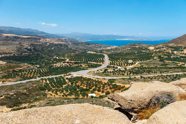 晴れた日に美しいギリシャ海の景色。アイオス ・ ニコラオスの東の北のクレタ島の場所 — ストック写真