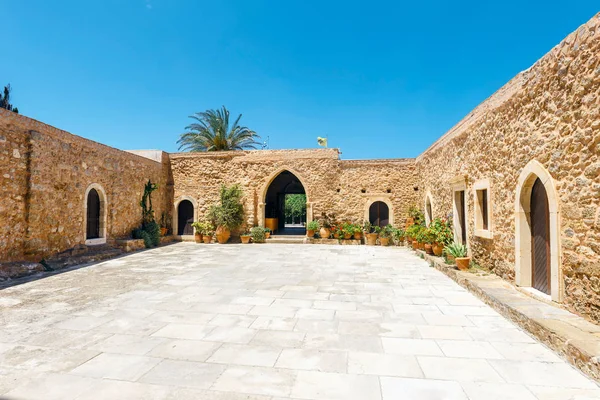 Church of Toplou Monastery. It is a Eastern Orthodox monastery in the northeastern part of Crete — Stock Photo, Image