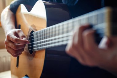 akustik gitar, canlı müzik arka plan çalma müzisyen