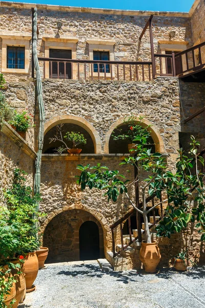 Church of Toplou Monastery. It is a Eastern Orthodox monastery in the northeastern part of Crete — Stock Photo, Image