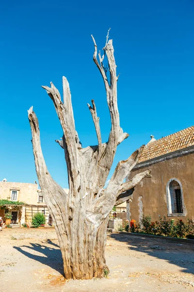 Vista de la Basílica del Monasterio Arkadi en Creta, Grecia — Foto de Stock