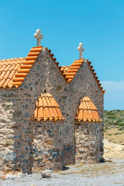 Klasztor Toplu w pobliżu plaża Vai. Kreta w Grecji — Zdjęcie stockowe