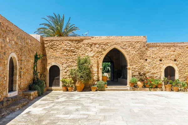 Church of Toplou Monastery. It is a Eastern Orthodox monastery in the northeastern part of Crete — Stock Photo, Image