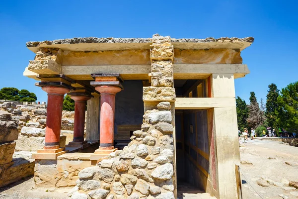 Ruines panoramiques du Palais Minoen de Knossos en Crète, Grèce — Photo