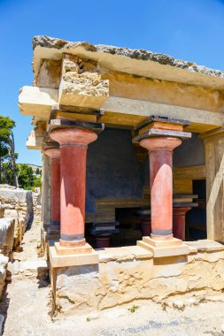 Doğal kalıntıları Minos Palace Knossos Girit, Yunanistan