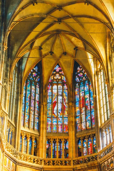 Czech Republic, Prague - September 30, 2017: Interior of St. Vitus Cathedral at Prague Castle, Czech Republic — Stock Photo, Image