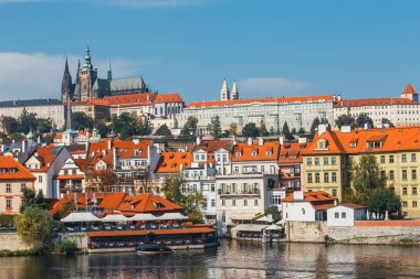 Vltava Nehri, Prag, Çek Cumhuriyeti başkenti eski Merkez