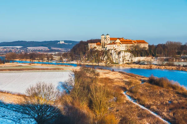 Bencés kolostor Tyniec közelében Krakkó, Lengyelország — Stock Fotó