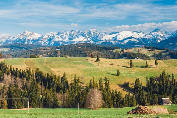 Πανόραμα των υψηλών βουνών Tatra, Πολωνία — Φωτογραφία Αρχείου