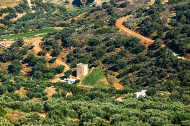 Güzel dağ manzarası, Crete, Yunanistan