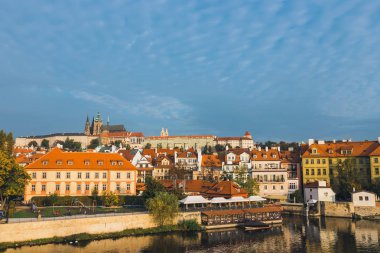 Vltava Nehri, Prag, Çek Cumhuriyeti başkenti eski Merkez