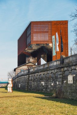 Krakow, Polonya, 22 Şubat 2015: Hakkımızda Cricoteka, Tadeusz Kantor, Polonya sanatı belgelenmesi için merkezi