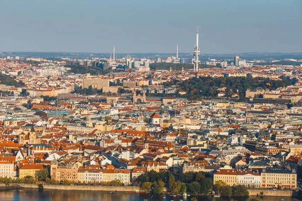 Vista aérea do distrito de mala strana, Praga República Checa, telhados vermelhos — Fotografia de Stock