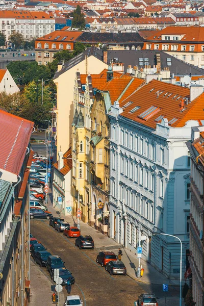 Prague, République tchèque, 01 octobre 2017 : Vue de Prague depuis la colline du fort de Vysehrad, République tchèque — Photo