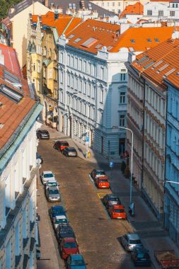 Prague, Çek Cumhuriyeti, 01 Ekim 2017: görünüm, Prag'dan hill Vysehrad Kalesi, Çek Cumhuriyeti