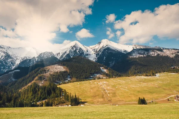 Blick auf das Tatra-Gebirge im Frühling, Slowakei — Stockfoto