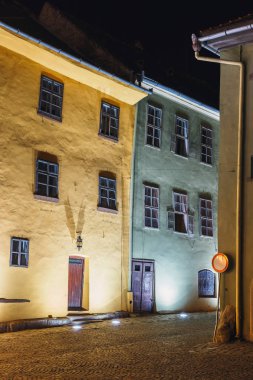 Tarihi kent Sighisoara gece manzarası. Hangi şehirde Vlad Tepes, Drakula doğdu