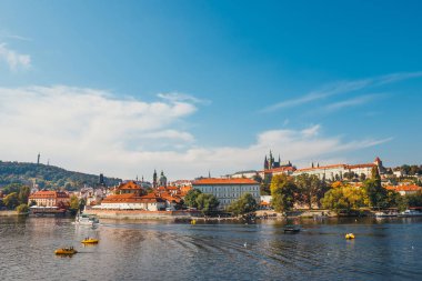Vltava Nehri, Prag, Çek Cumhuriyeti başkenti eski Merkez