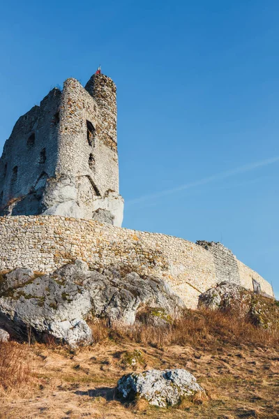Ruins of medieval castle in Mirow, Poland — Stock Photo, Image