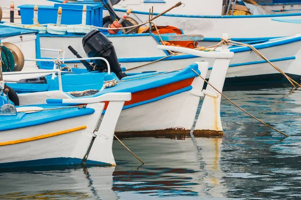 Fishing boats in the marina, close up — Stock Photo, Image