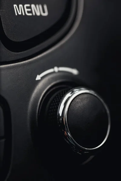 Detalhe do botão de ar condicionado dentro do carro — Fotografia de Stock