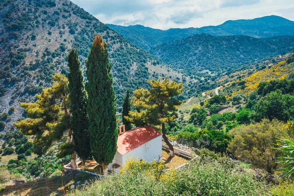 Θέα από το οροπέδιο Λασιθίου στην Κρήτη, Ελλάδα — Φωτογραφία Αρχείου