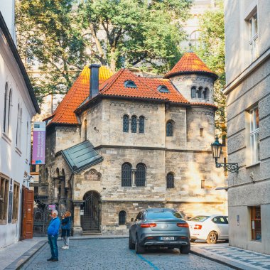 Prag, Çek Cumhuriyeti, 29 Eylül 2017: Josefov Çek Cumhuriyeti Prag Yahudi çeyrek geçiyor