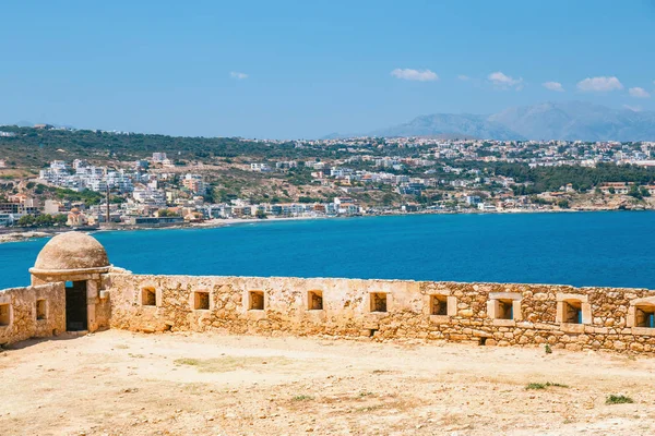 Rethymno, Yunanistan'ın Girit adalarında Fortezza Venedik kalesinin Harabeleri